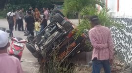 Penampakan kecelakaan di kawasan jalan Jenderal Sudirman Poros. Foto: Istimewa