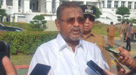 Bupati Karimun Aunur Rafiq saat dijumpai usai apel Senin, 6 Januari 2025.