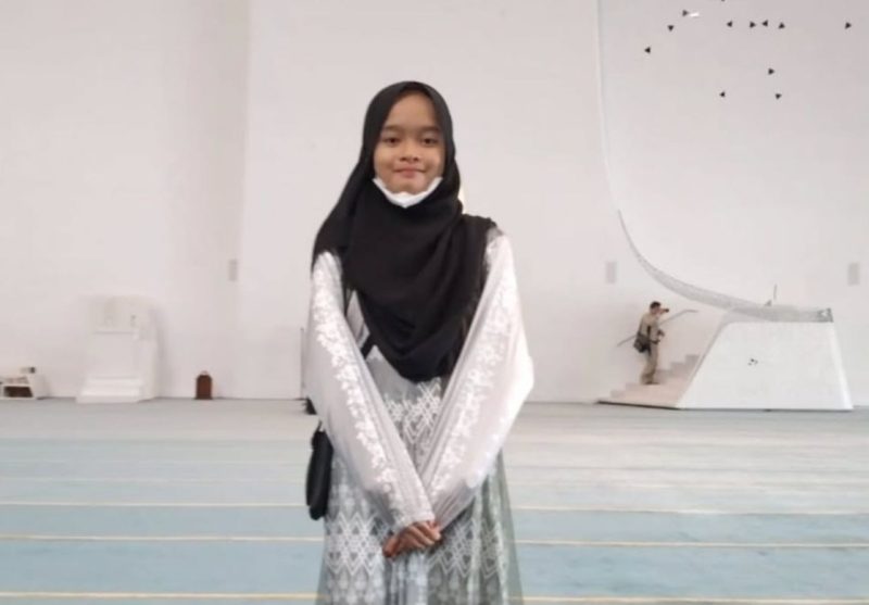 Mauludiyatun Hasanah, Qoriah Asal Karimun Raih Juara 3 MTQ Internasional 2025 di Qatar. Foto: Istimewa/KepriHeadline.id