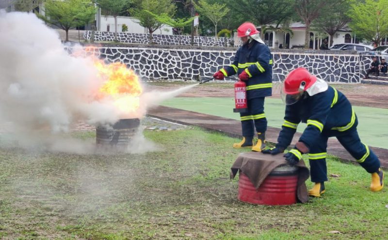 Semarak Peringatan Bulan K3 Nasional, PT Timah Gelar Lomba Penanganan Kebakaran dan 5R . Foto: Humas PT Timah Tbk