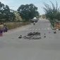 Penampakan di simpang 4 kecelakaan lalu lintas di simpang 4 Desa Pangke. Foto: Istimewa