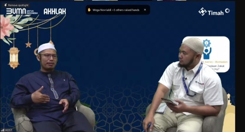PT Timah Gelar Webinar Zakat untuk Karyawan, Tingkatkan Spiritualitas di Bulan Ramadan. 