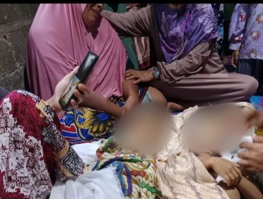 Penampakan kondisi kakak dan adik yang meninggal dunia diduga keracunan makanan. Foto: Istimewa