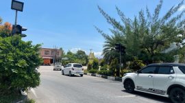 Kondisi trafic light di RSUD Muhammad Sani yang tidak beroperasi sejak dua pekan lalu