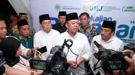 Menteri Nusron saat ditemui usai menghadiri acara Pengkajian Ramadan 1446 H, di Auditorium Universitas Muhammadiyah Jakarta, Tangerang Selatan, Kamis (06/03/2025). Foto: Biro Humas Kementerian ATR/BPN
