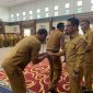 Bupati Iskandarsyah Pimpin Apel Perdana Usai Libur Lebaran. FOTO: Deran/Diskominfo Karimun