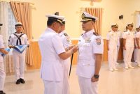 Letkol Laut (P) Harwoko Aji Resmi Jabat Danlanal Tanjungbalai Karimun, Gantikan Letkol Laut (P) Anro Casanova. FOTO: Dispen Lantamal IV