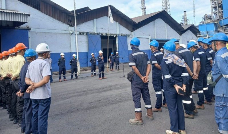 Komitmen Implementasikan K3, PT Timah Rutin Gelar Apel K3 di Wilayah Operasional . FOTO: Corporate Communication PT Timah Tbk
