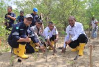 Langkah Berkelanjutan PT Timah Dalam Melestarikan Lingkungan, Tanam 2500 Bibit Mangrove di Karimun .FOTO; Corporate Communication PT Timah tbk