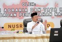 Menteri Nusron Minta Jajaran Kanwil BPN Provinsi Sulawesi Tenggara Percepat Validasi Data Pertanahan dan Tingkatkan Kualitas Layanan.