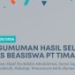 PT Timah Umumkan Hasil Seleksi Program Pemali Boarding School Kelas Beasiswa PT Timah Tahun 2025 . FOTO: Pamfet PT Timah