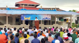 Rutan Kelas IIB Tanjung Balai Karimun Gelar Shalat Idul Adha dan Penyembelihan Hewan Kurban Bersama Warga Binaan. FOTO: Fer/KepriHeadline.id
