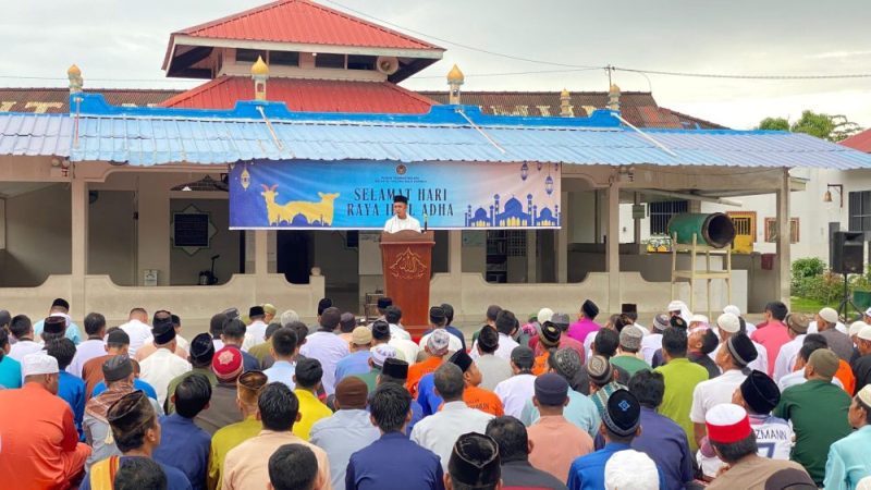 Rutan Kelas IIB Tanjung Balai Karimun Gelar Shalat Idul Adha dan Penyembelihan Hewan Kurban Bersama Warga Binaan. FOTO: Fer/KepriHeadline.id