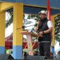 Bupati Karimun Iskandarsyah menghadiri launching Sistem Informasi Desa Telaga Tujuh Kecamatan Durai. FOTO: Bagian Protokol dan Komunikasi Pimpinan. 