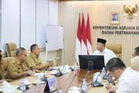 Audiensi Wali Kota Bekasi, Menteri Nusron Tekankan Kerja Sama untuk Percepat Sertipikasi Aset Pemkot. FOTO: Biro Humas Kementerian ATR/BPN
