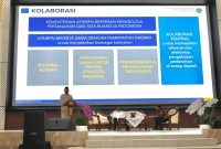 Menteri Nusron Bicara Soal Pertanahan dan Tata Ruang di Orientasi Kepemimpinan Kepala Daerah Gelombang II: Kolaborasi dengan Pemda Mutlak. FOTO: Biro Humas Kementerian ATR/BPN