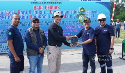 Kolaborasi Dalam Melakukan Penghijauan, PT Timah Serahkan Bantuan Bibit untuk Rumah Kompos KSM Resam