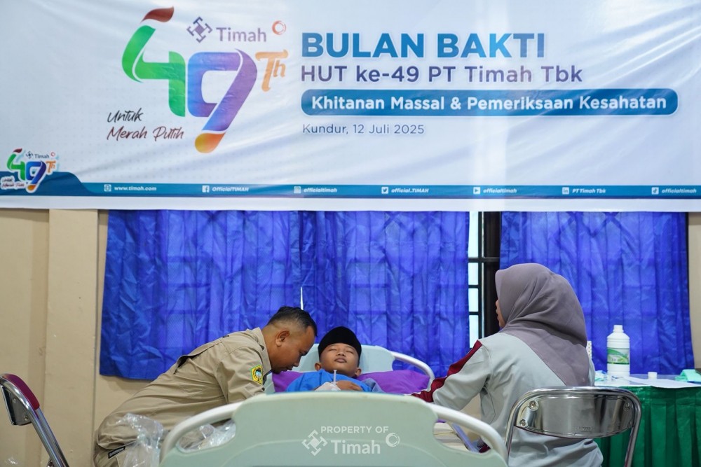 PT Timah Kembali Gelar Khitanan Massal, Warga Kundur Antusias Ikuti Program Bulan Bakti. FOTO: Corporate Communication PT Timah Tbk