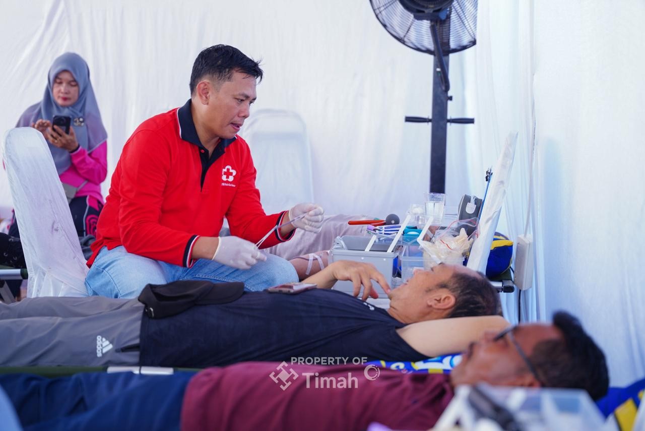 Bantu Sesama: Sambut HUT ke-49 PT Timah Berhasil Kumpulkan Ratusan Kantong Darah dalam Pekan Sehat di Kundur. FOTO: Property of PT Timah Tbk