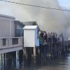 Kapal Ikan Terbakar Saat Perbaikan di Pelantar Baran Barat