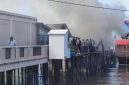 Kapal Ikan Terbakar Saat Perbaikan di Pelantar Baran Barat.