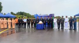 Wabup Karimun Rocky Pimpin Apel Harhubnas 2025 di Bandara RHA.