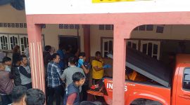 Tim Inafis Polres Karimun melakukan olah TKP.
