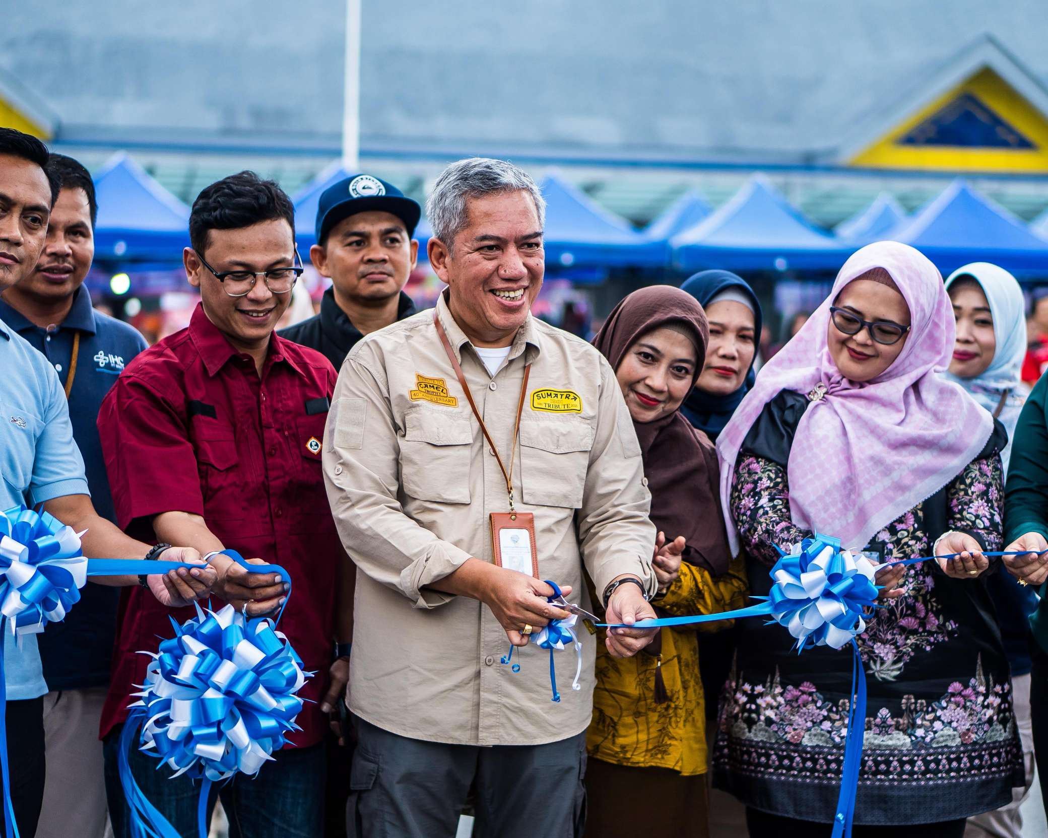 Kepala Bandara RHA Karimun M Subiat membuka pagelaran Karimun Weekend Market 2025. FOTO: mr.pai/inikarimun