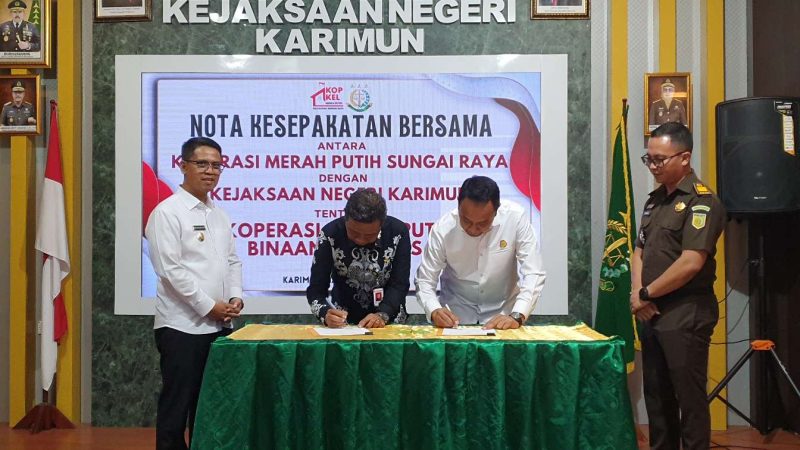Koperasi Merah Putih Sungai Raya Jadi yang Pertama Dapat Pendampingan Hukum Kejari Karimun. FOTO: Ricky/kepriheadline.id