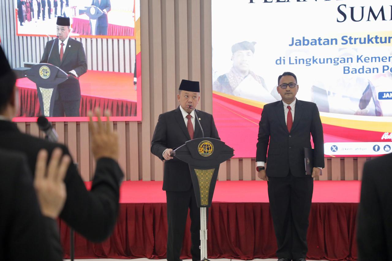 Lantik 804 Pejabat, Menteri Nusron: Pelantikan Berkala Cerminkan Organisasi yang Sehat
