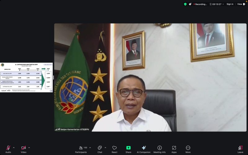 Sekjen Kementerian ATR/BPN Ingatkan Jajaran untuk Jalankan SPIP secara Kolaboratif