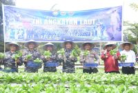 Lanal Tanjung Balai Karimun Gelar Panen Raya Ketahanan Pangan TNI AL 2025 Secara Serentak.
