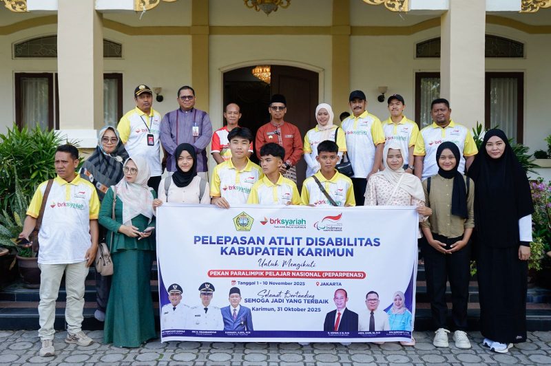Bupati Karimun Lepas Atlet Disabilitas Berlaga di Popnas dan Peparpenas 2025. FOTO/Eka Perdana/Prokopim