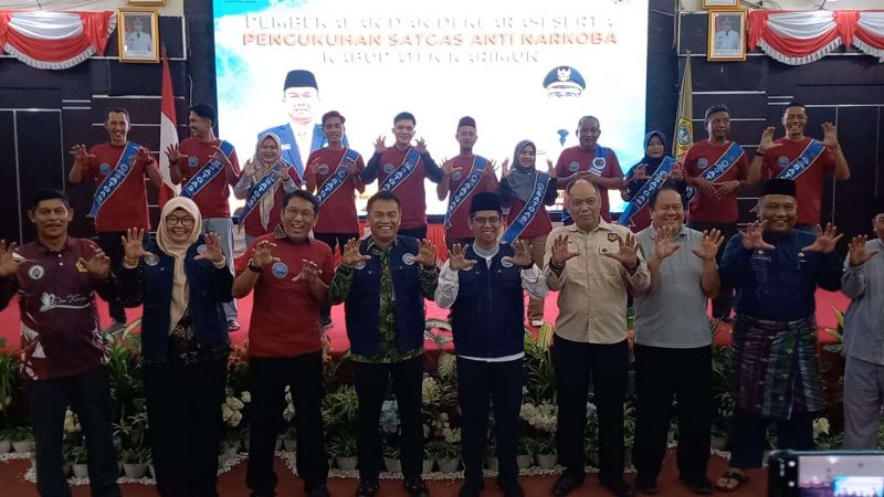Bupati Iskandarsyah Kukuhkan Satgas Anti Narkoba untuk Perkuat Pencegahan di Karimun