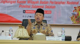 Beri Pengarahan di Kanwil BPN Provinsi Sulsel, Menteri Nusron: Tegas Jalankan Prinsip dan Luwes dalam Melayani