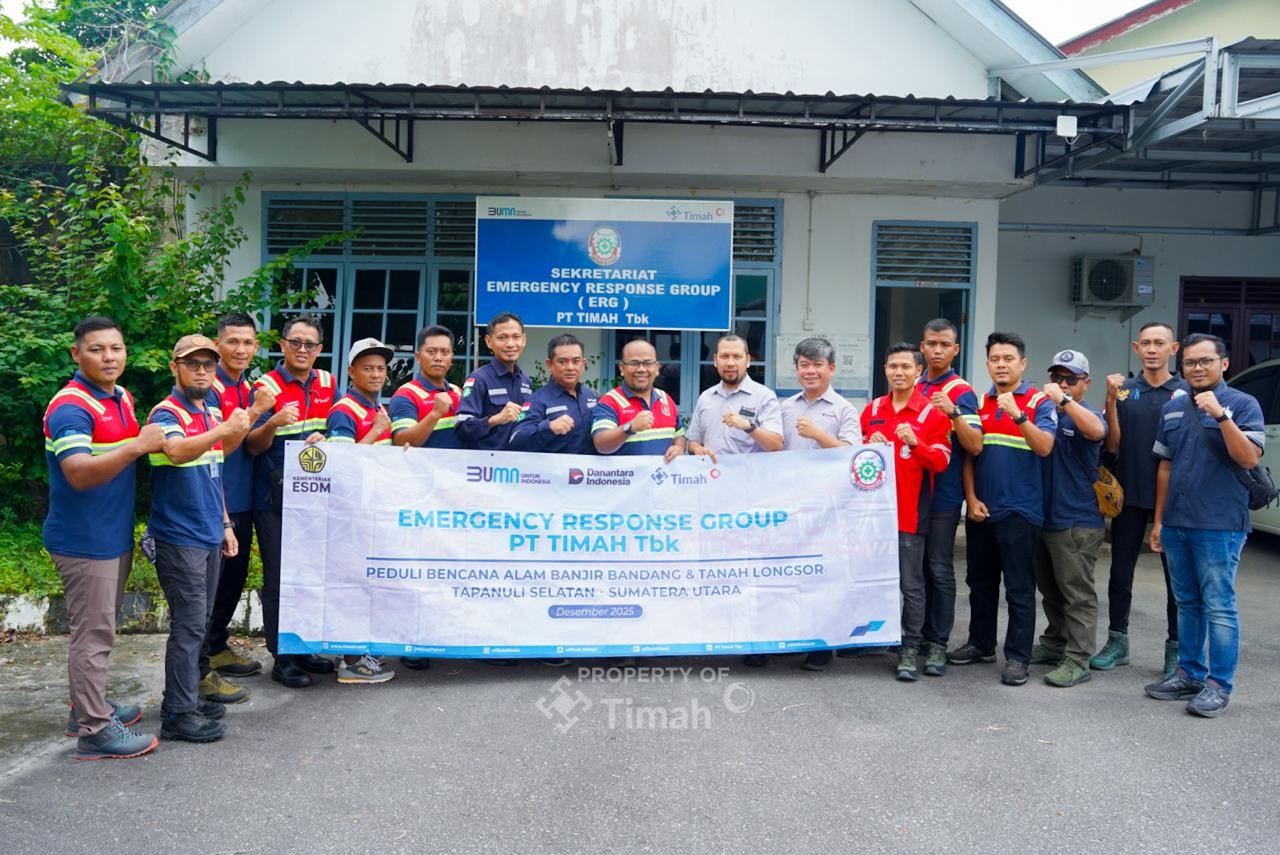 PT TIMAH Tbk Berangkatkan Tim Emergency Response Group untuk Misi Kemanusiaan di Sumatera Utara