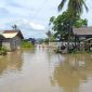 Suasana rumah rumah di kawasan Pamak Laut, Kelurahan Pamak, saat Banjir melanda wilayah pesisir
