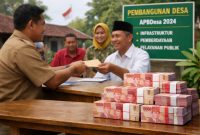 Ilustrasi Pendistribusian ADD. FOTO: Chatgpt