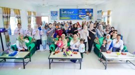 RS Bakti Timah Karimun Gelar Mini MCU dan Edukasi Gizi untuk Ibu-ibu di Desa Pongkar. FOTO:  Angga/Humas RSBT Karimun
