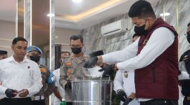 Polres Karimun Musnahkan 1,3 Kg Sabu dari Dua Kasus Narkotika. FOTO: Humas Polres Karimun