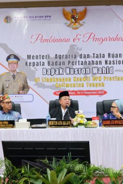 Pembinaan di Kanwil BPN Provinsi Kalteng, Menteri Nusron Minta Pelayanan Pertanahan Adaptif, Cepat, dan Bersih