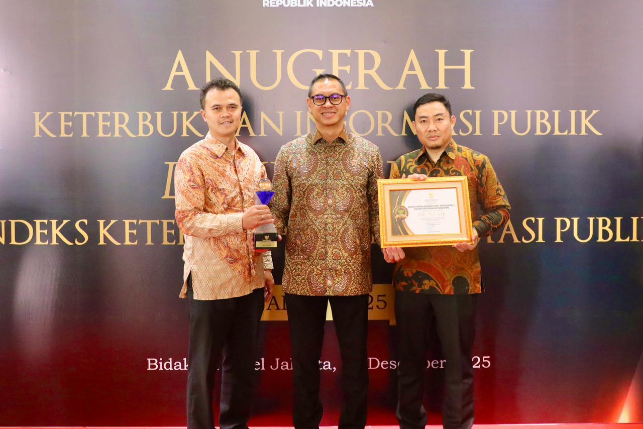 Konsisten Lima Tahun Berturut-turut, Kementerian ATR/BPN Raih Penghargaan Badan Publik Predikat Informatif 2025