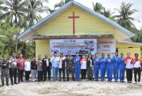 Sambut Natal Oikumene 2025, Lanal TBK Bersama INTI Renovasi Gereja di Karimun