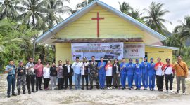 Sambut Natal Oikumene 2025, Lanal TBK Bersama INTI Renovasi Gereja di Karimun