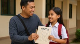 Pemkab Dorong Peran Ayah Lewat Gerakan Ambil Rapor Bersama Anak. FOTO: Chatgpt