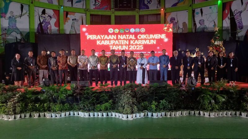Dihadiri Lebih dari 3.000 Jemaat, Natal Oikumene Karimun Berlangsung Khidmat dan Meriah