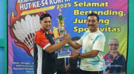 Kementerian ATR/BPN Raih Dua Piala di Kejuaraan Bulutangkis HUT ke-54 KORPRI