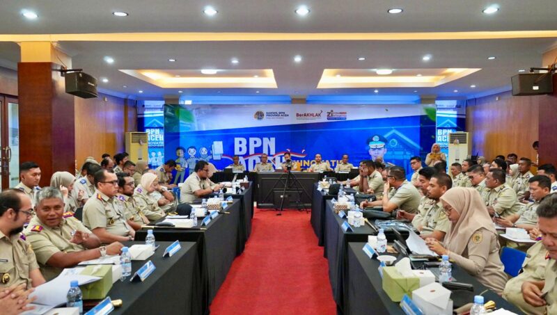 Sekjen ATR/BPN Ingatkan Evaluasi Kinerja Tak Hanya Berbasis Angka saat Rakerda BPN Aceh. FOTO: BIRO HUMAS KEMENTERIAN ATR/BPN