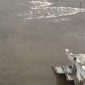 Dermaga Pelabuhan KITB Siak Ambruk, Satu Mobil Terjatuh ke Laut. FOTO: ISTIMEWA