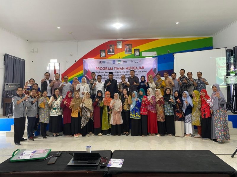 PT TIMAH Perkuat Literasi dan Numerasi Guru Lewat Program Timah Mengajar. FOTO: BIDANG CORCOM PT TIMAH TBK